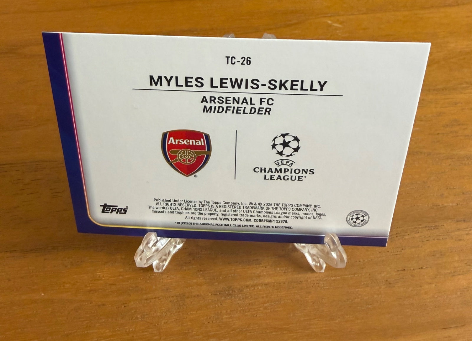 Trophy chaser Myles Lewis-Skelly! Topps UCC