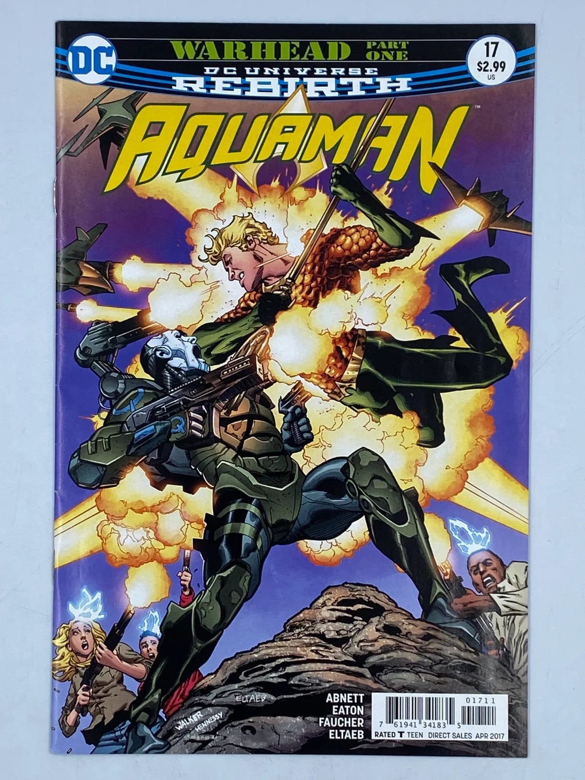 Aquaman (Vol. 8) #17 from the DC Rebirth era features Part One of the "Warhead"