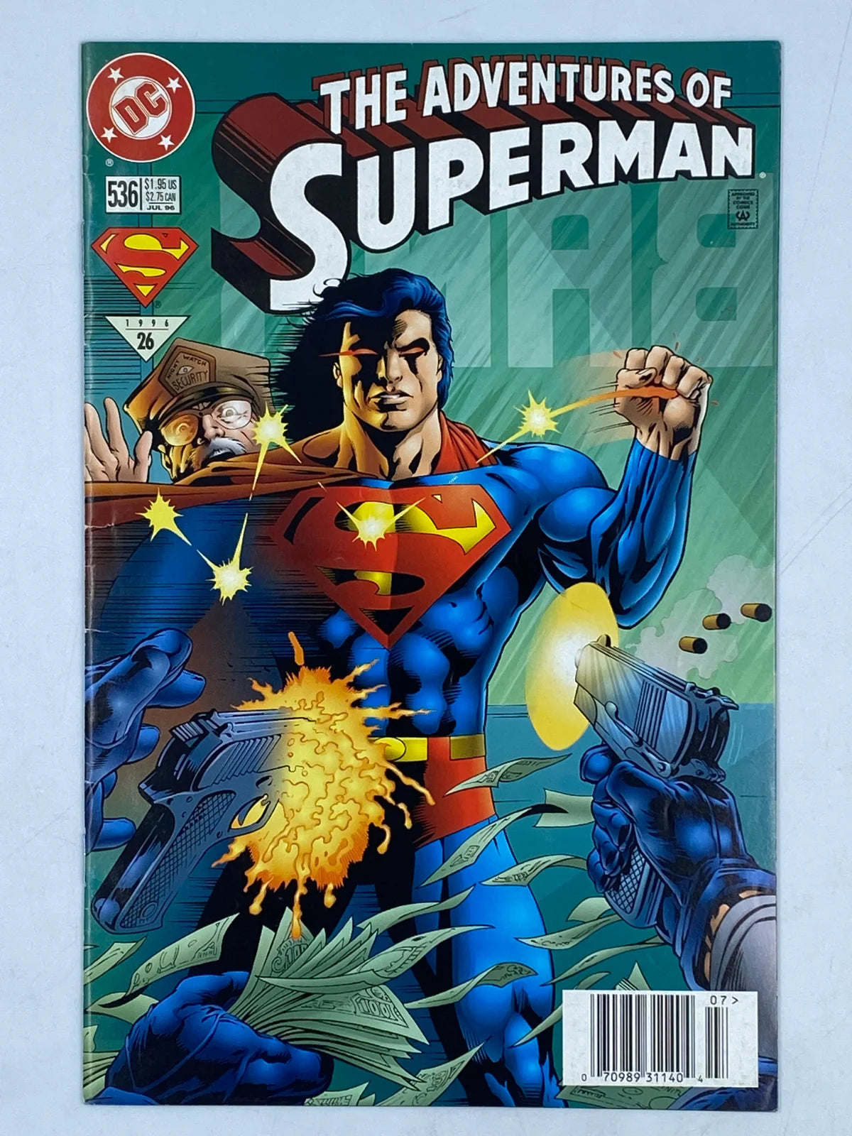 The Adventures of Superman #536, published by DC Comics in July 1996