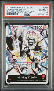 Monkey.D.Luffy (001) (Parallel) ST21-001 (Starter Deck EX: Gear 5) — PSA 10