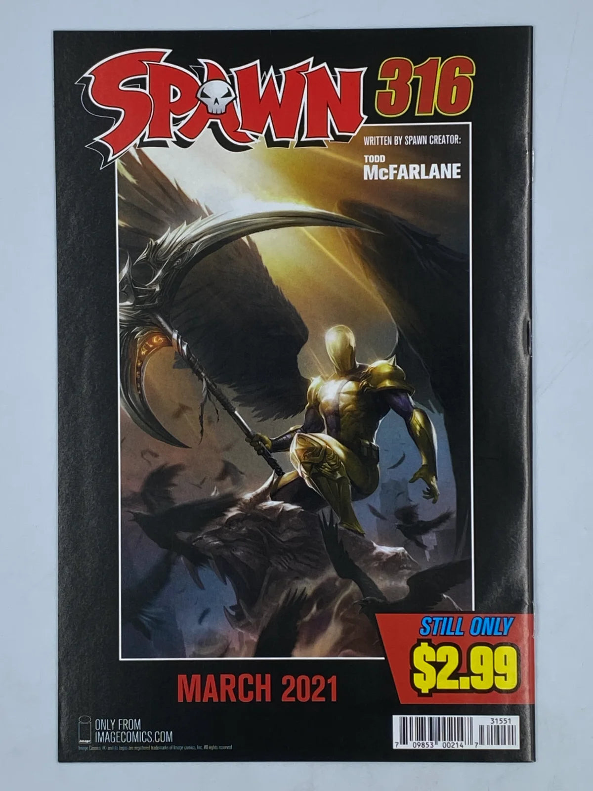 Spawn #315 Variant E (Black & White Sketch Cover) published by Image Comics in February 2021