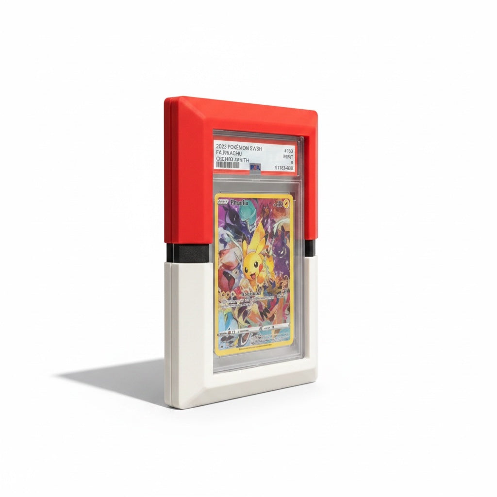 PSA Slab Guard Case — Red & White Protective Shell (Card Not Included)