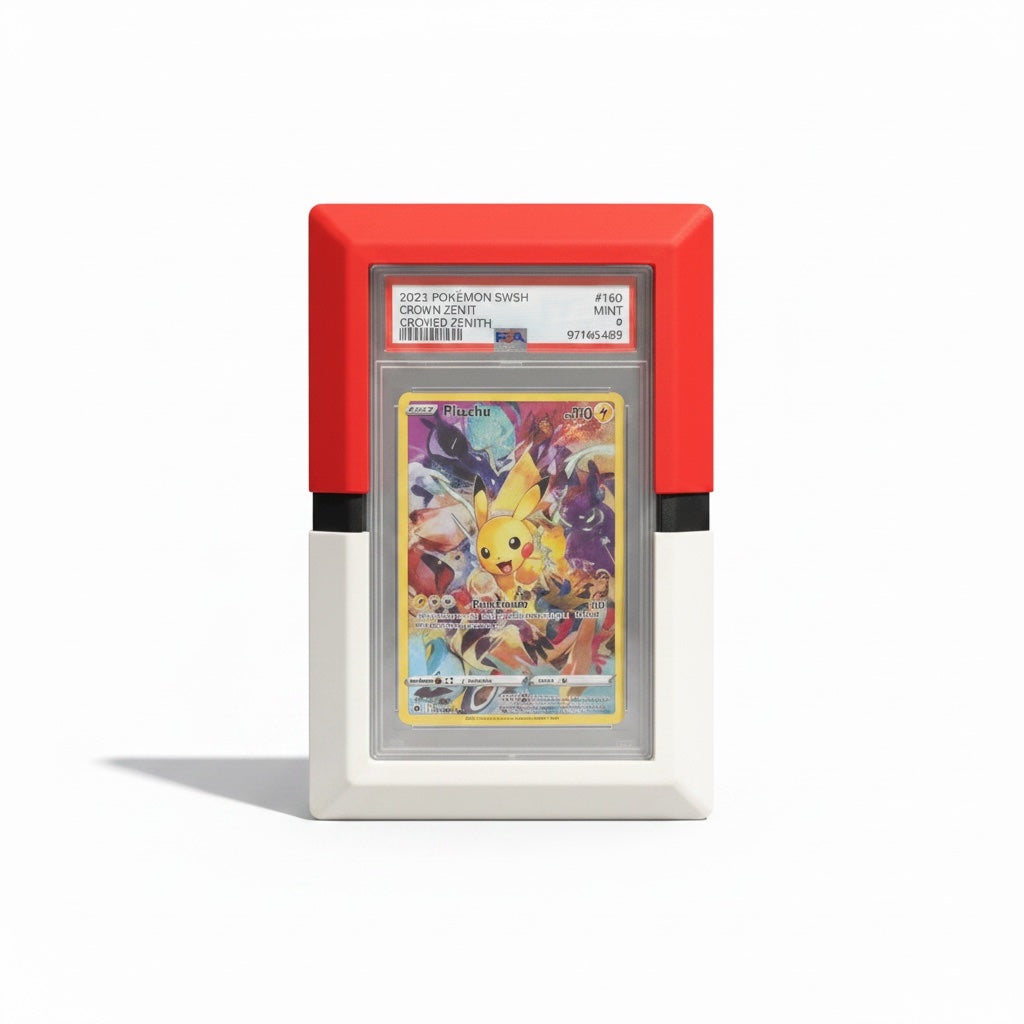 PSA Slab Guard Case — Red & White Protective Shell (Card Not Included)