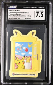 Pokemon Center Sticker 2023 Pikachu & Mew Wakuwaku CGC 7.5