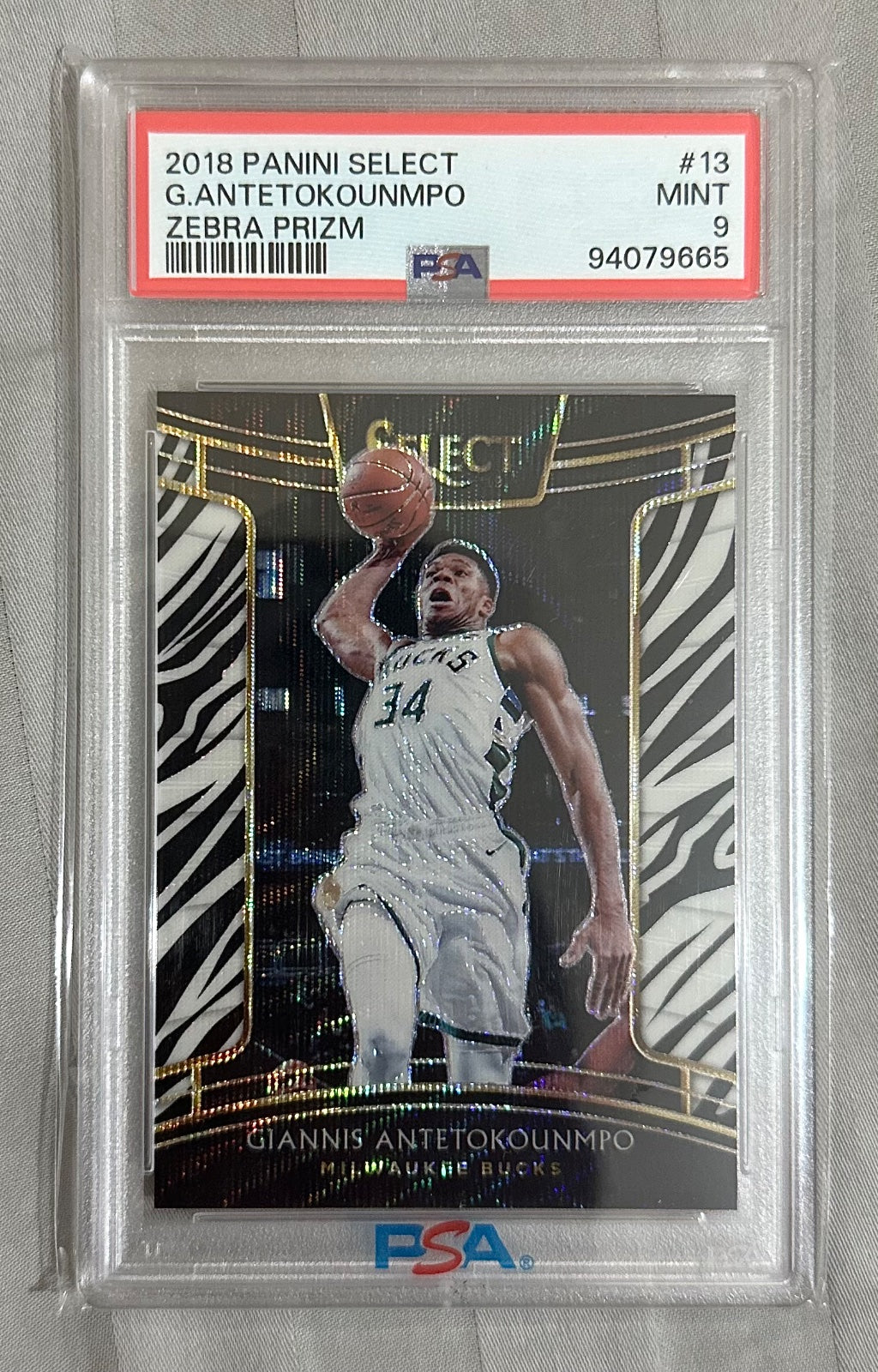 Giannis Antetokounmpo Select Zebra Prizm