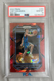 Chet Holmgren Prizm Red Cracked Ice Rookie Card