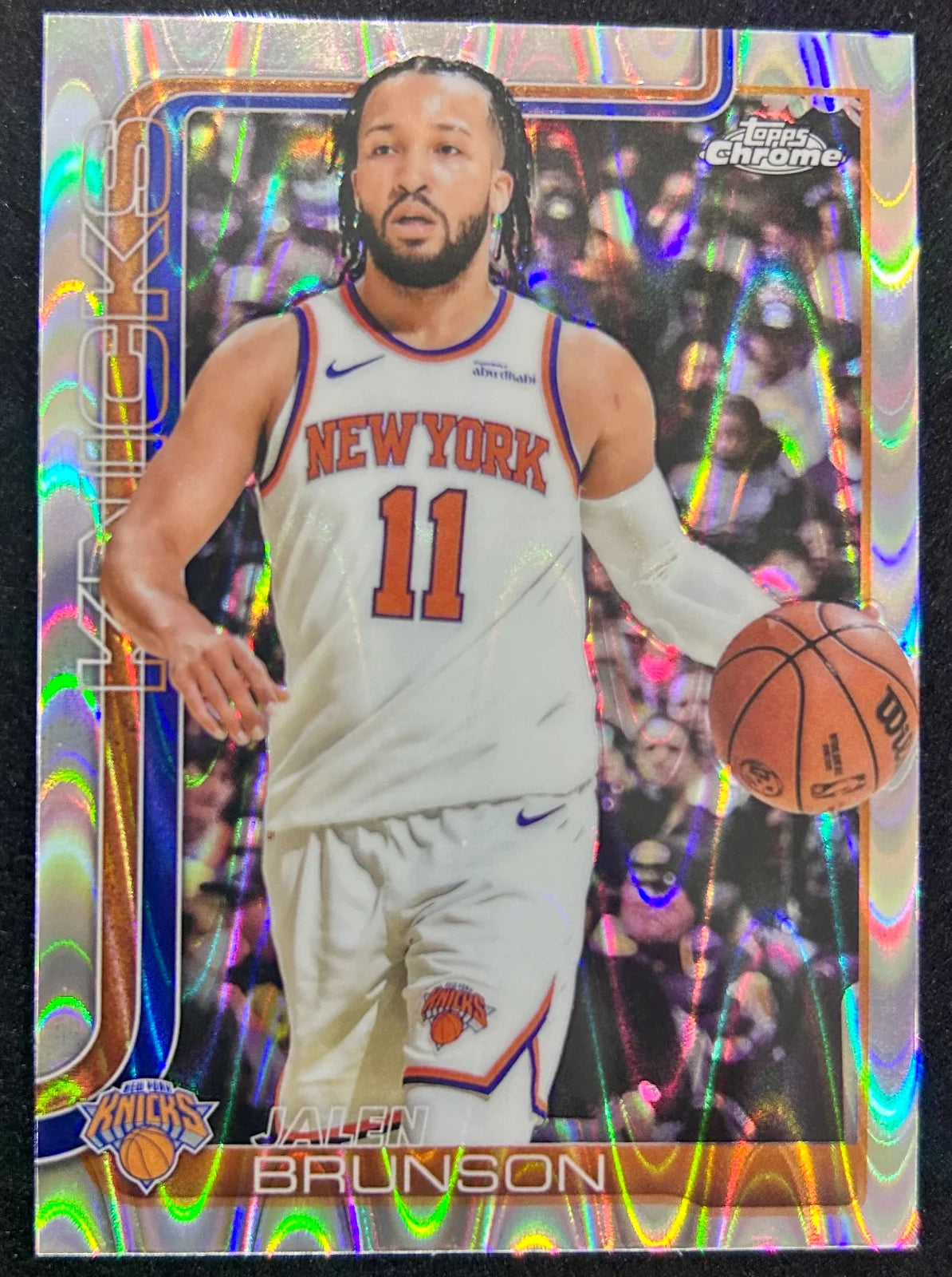 Jalen Brunson 2025 Topps Chrome RayWave Refractors