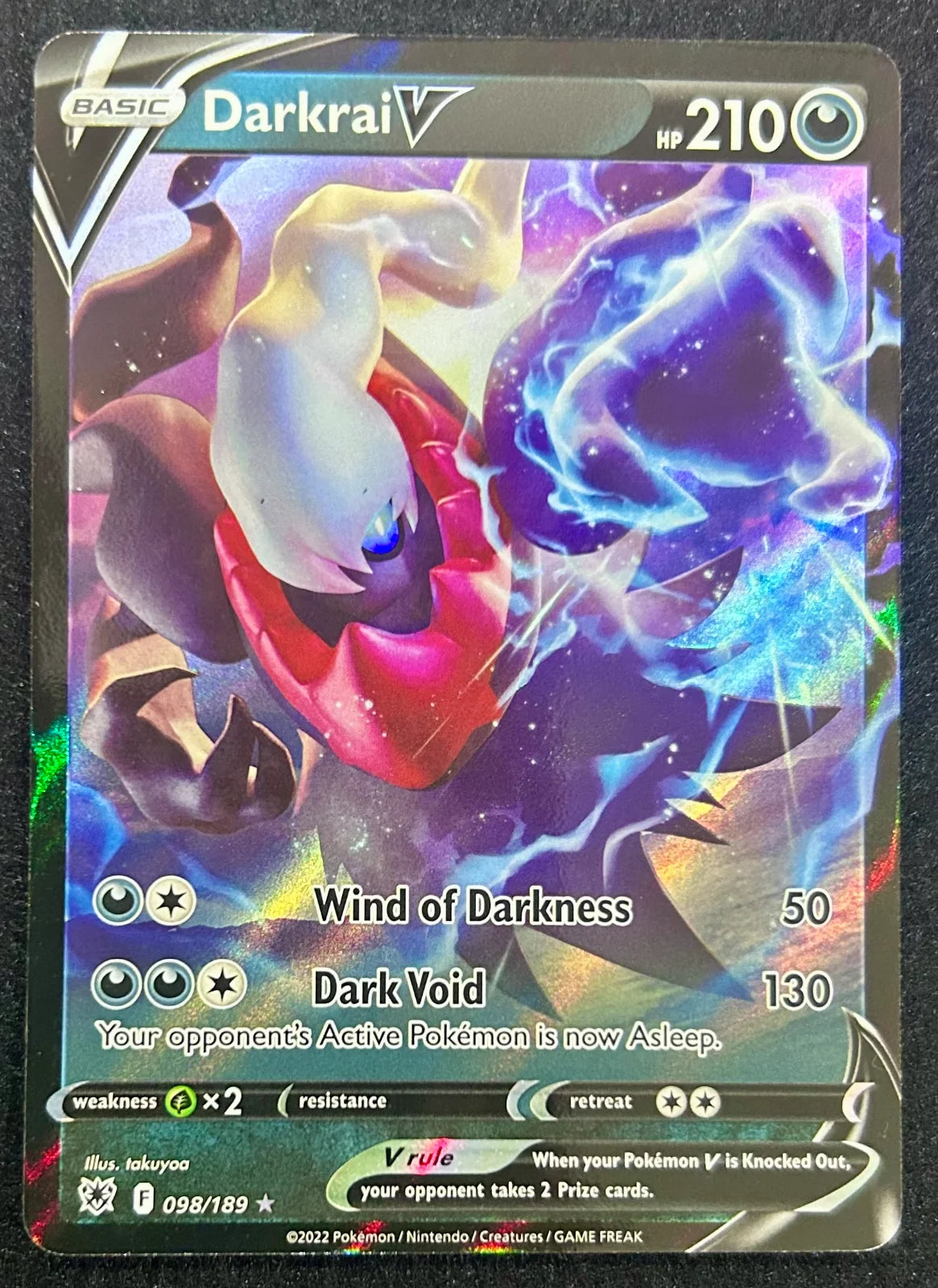 Darkrai V Astral Radiance Ultra Rare Holofoil 098/189 English