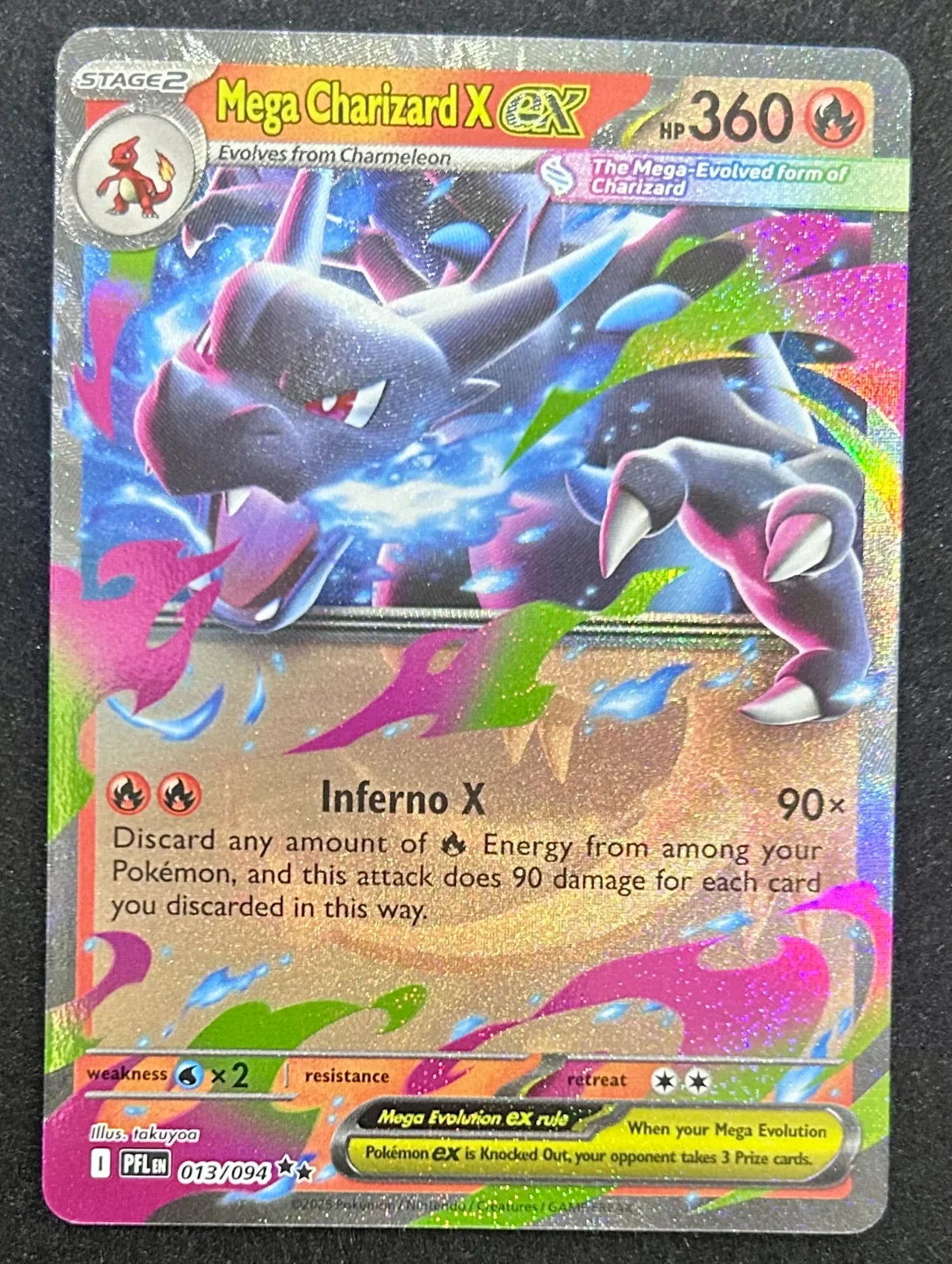 Mega Charizard X ex Phantasmal Flames Double Rare Holofoil 013/094 English