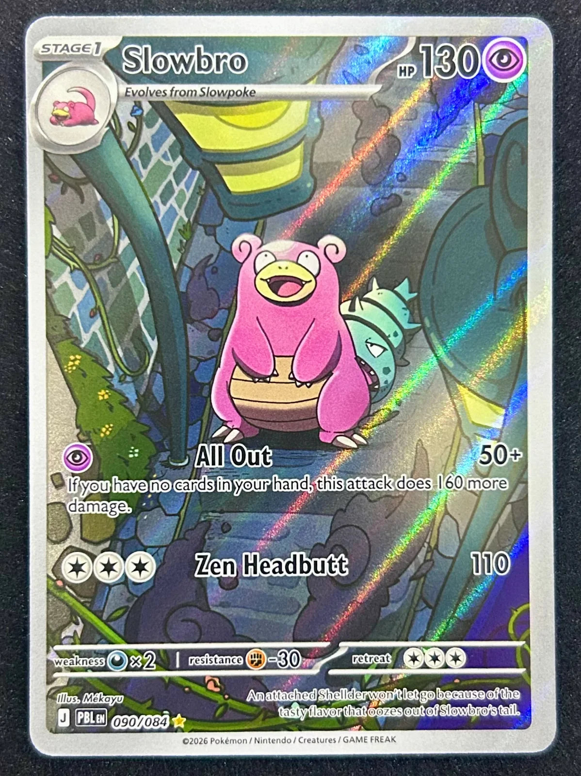 Slowbro Pitch Black Illustration Rare Holofoil 090/084 English