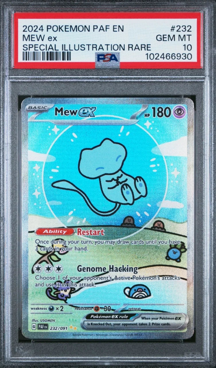 2024 POKEMON PAF EN-PALDEAN FATES #232 MEW EX SPECIAL ILLUSTRATION RARE PSA 10