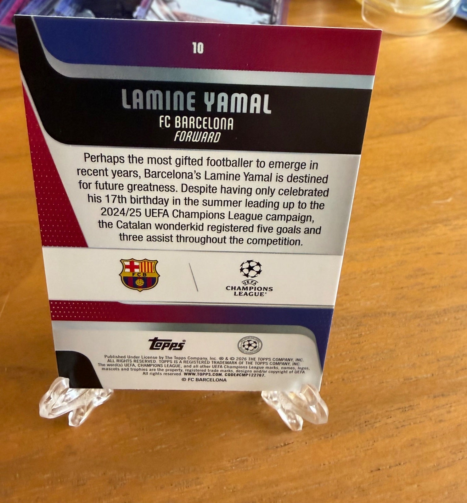 Lamine Yamal topps UCC “ team of the season “