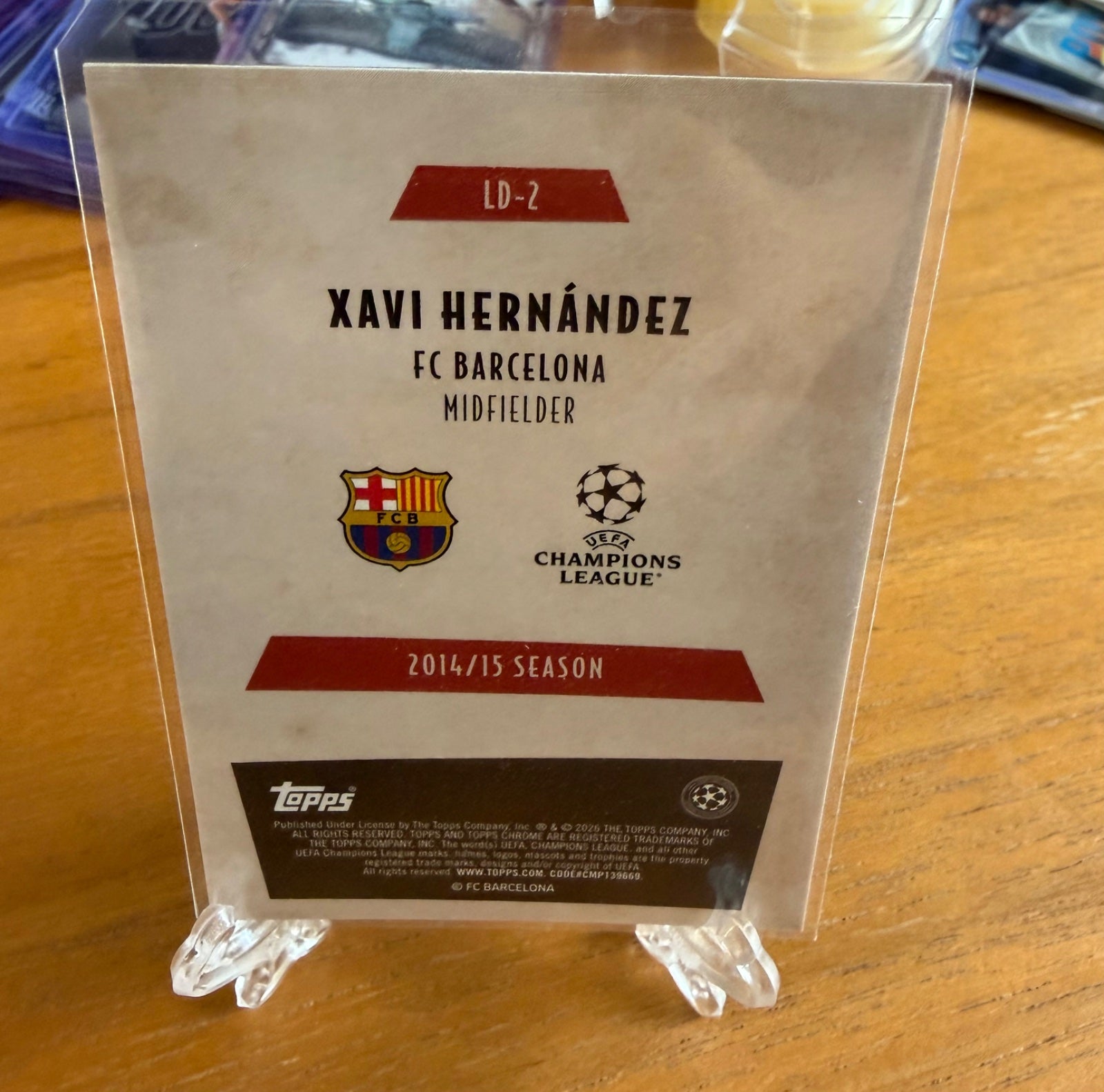 Last dance Topps UCC chrome Xavi Hernandez