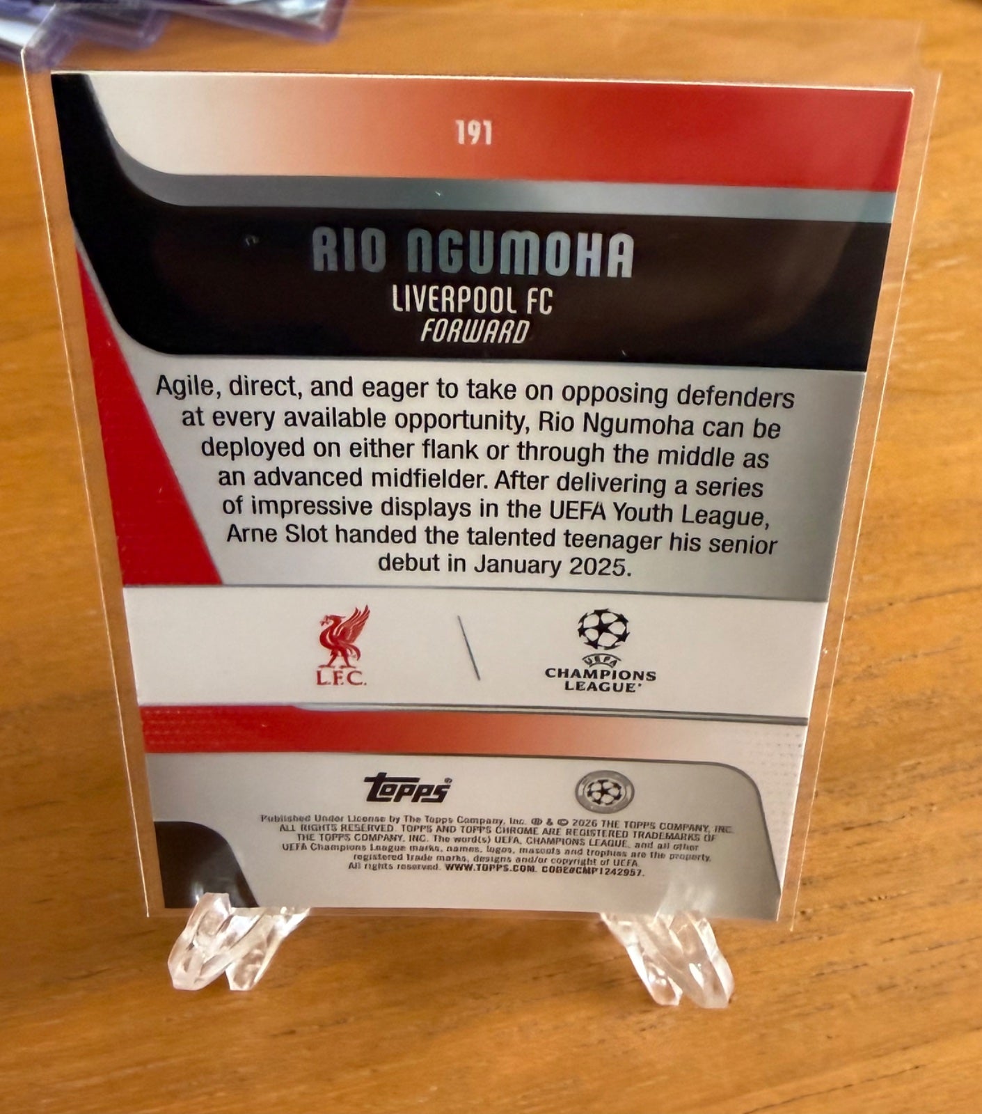 Rio Ngumoha topps chrome RC