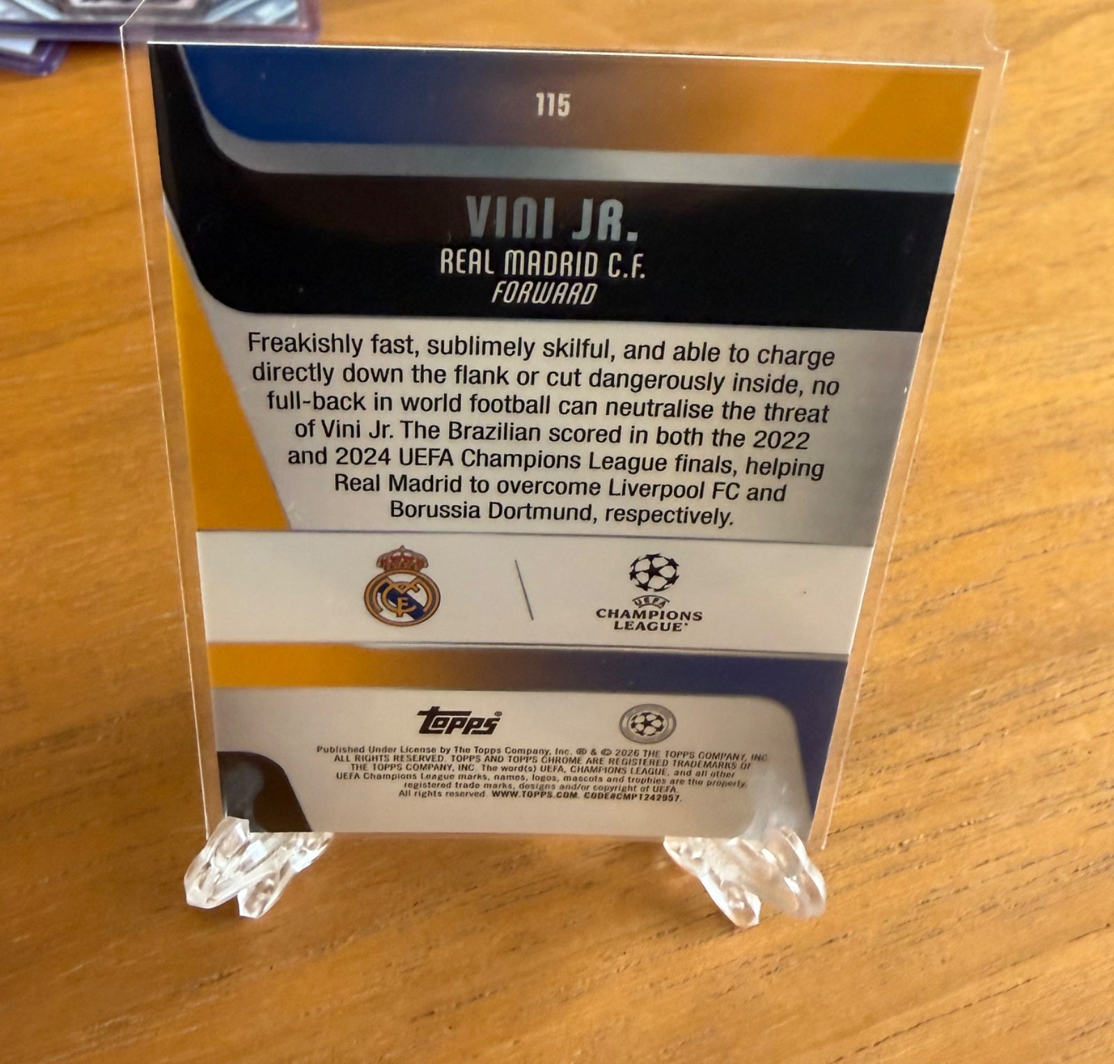 Vini JR CHROME REFRACTOR topps