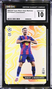 Robert Lewandowski, Topps, 2025-26, #18, CGC 10