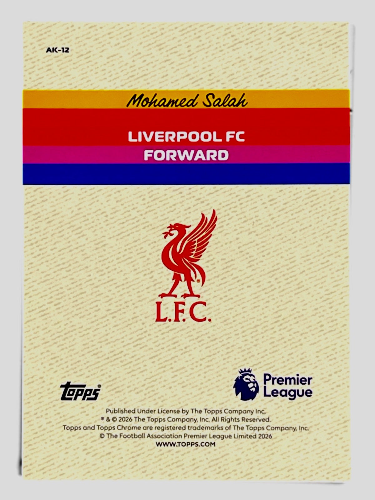 2025-26 Topps Chrome Sapphire Mohamed Salah Alive and Kicking