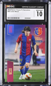 Lionel Messi, Panini, Tributo FC Barcelona, #90, 2025, CGC 10