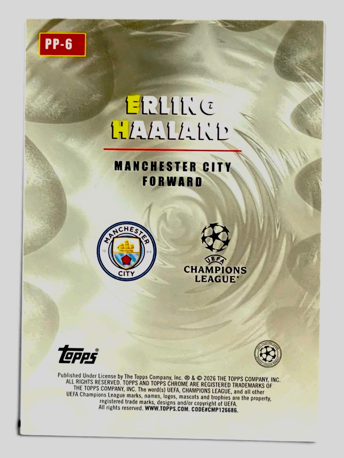 2025-26 Topps Chrome UCC Erling Haaland Power Player