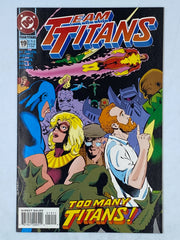 Team Titans #19 from DC Comics (April 1994) is titled "Too Many Titans!