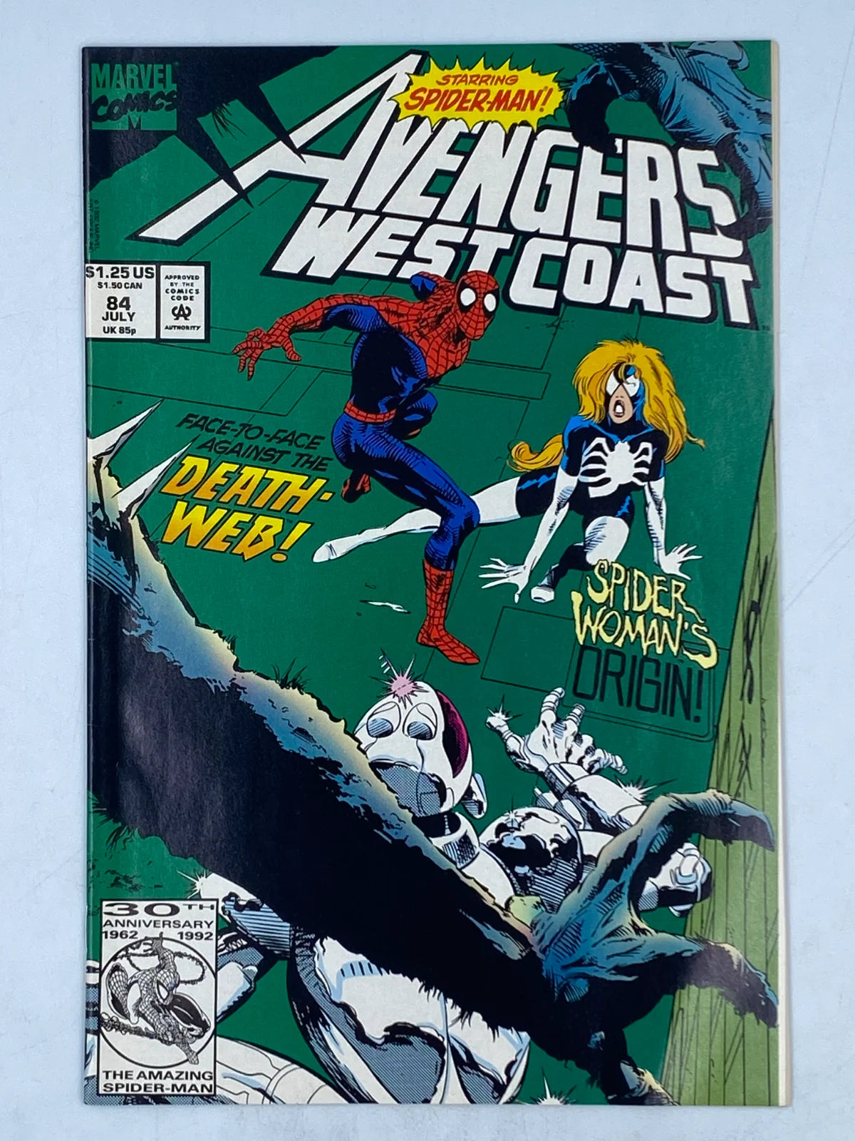 Avengers West Coast #84, a vintage superhero comic book published by Marvel Comics