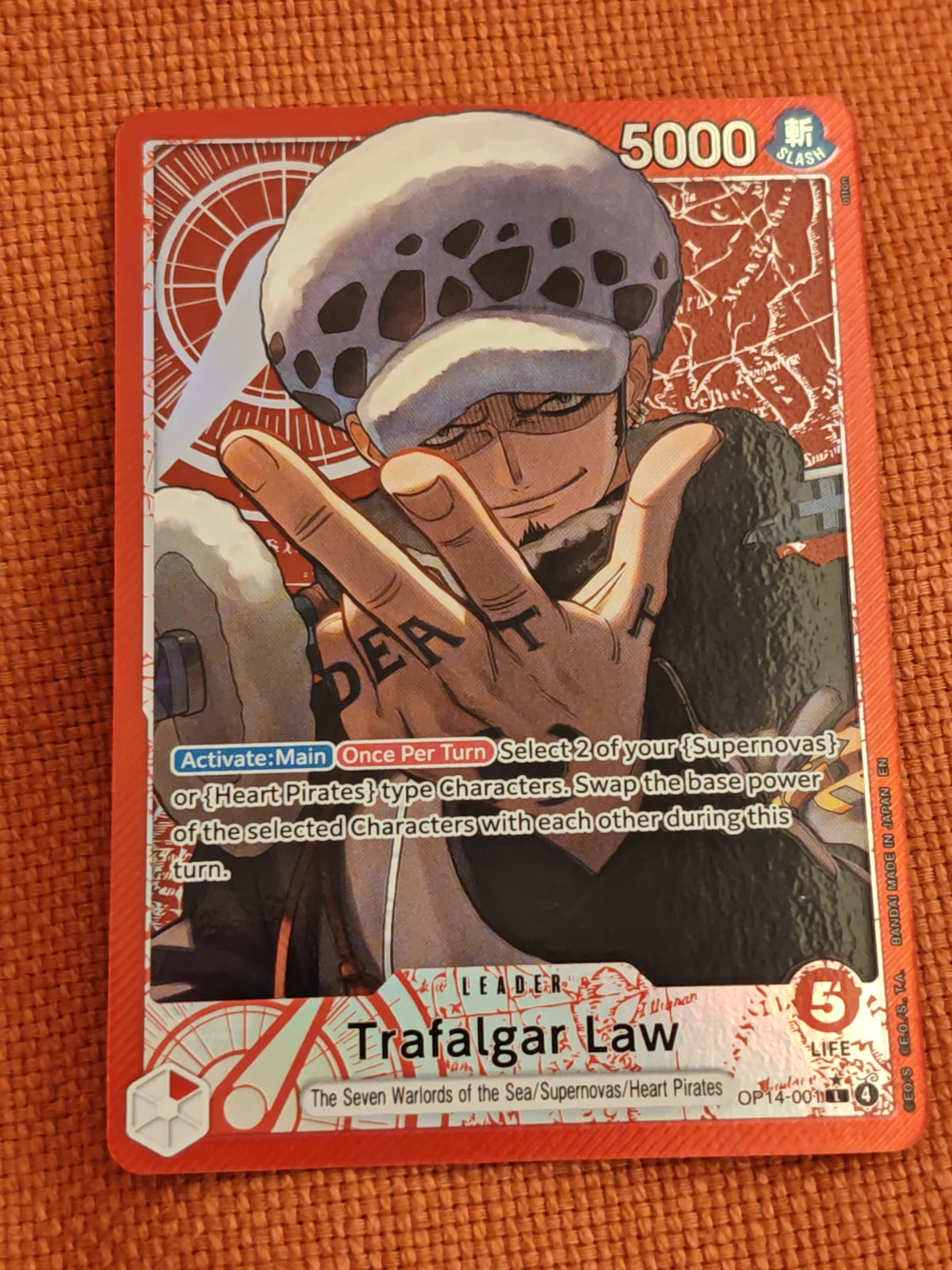 Trafalgar Law (Alternate Art) OP14-001 (The Azure Sea's Seven)
