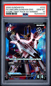 PSA 10 - Full Armor Unicorn Gundam (Destroy Mode) (Store Tournament Participant Pack 03) GD03-010 (Gundam Promotional Cards)