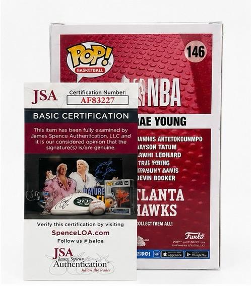 Trae Young Signed Autographed Atlanta Hawks Funko Pop #146 JSA COA