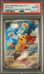 PIKACHU SCARLET/VIOLET, PSA 10, PRE-ORDER, 2022, POKEMON, JPN SV PROMO, #001