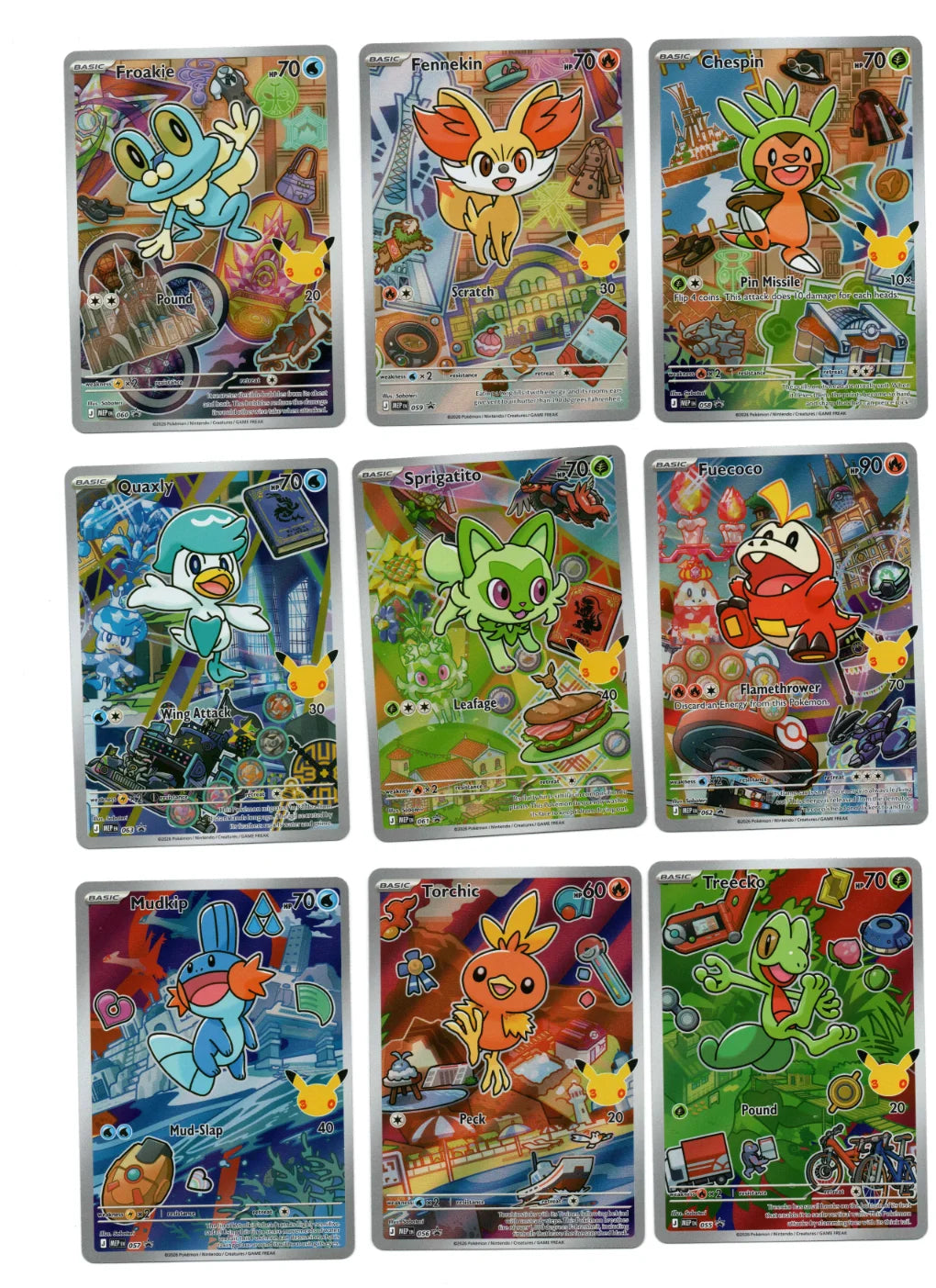 Pokemon First Partner Series 3 Illustration Full Set Of 9 Cards NM