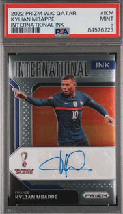 Kylian Mbappe 2022 Prizm Panini Auto - PSA 9