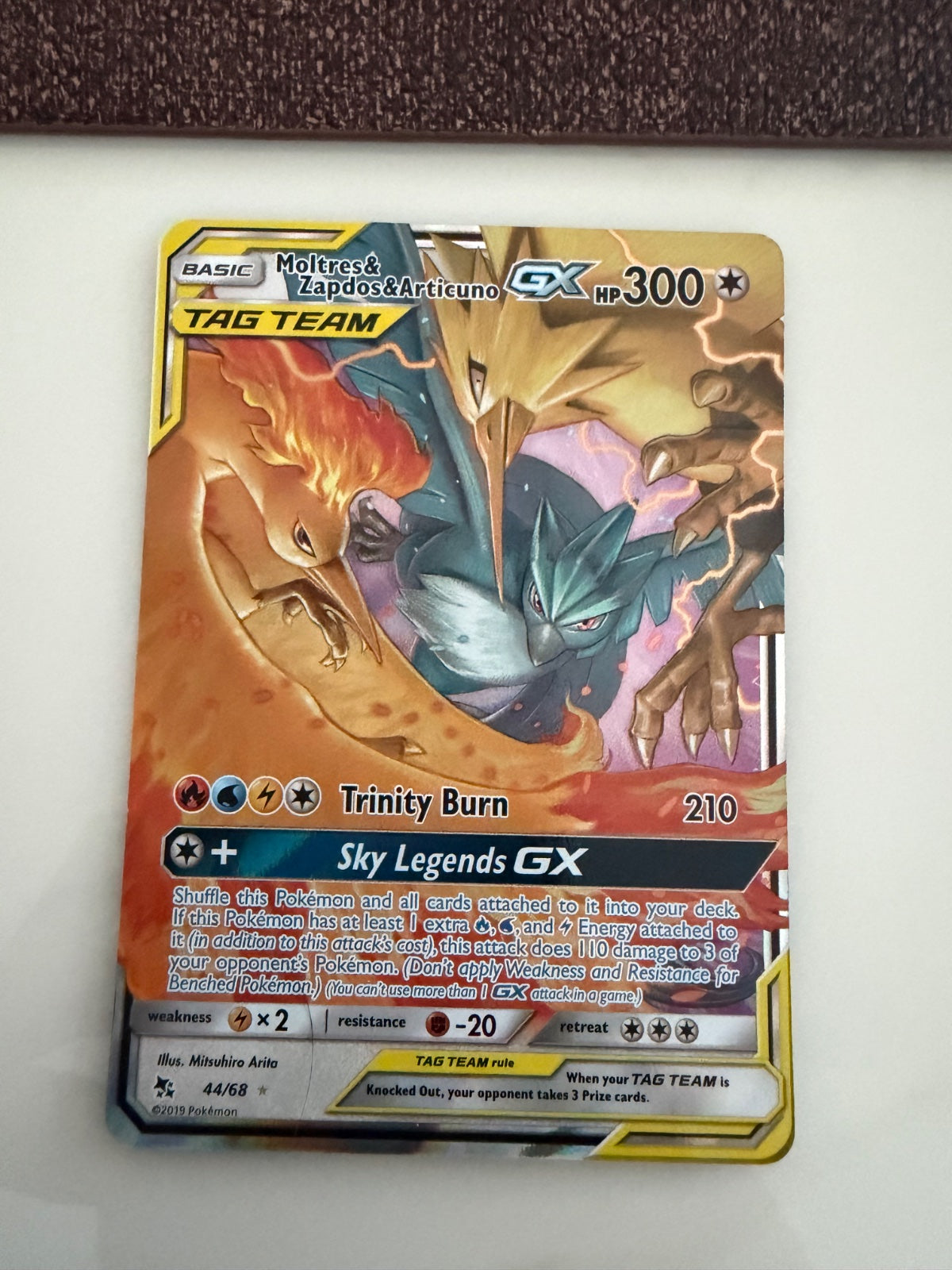 Moltres & Zapdos & Articuno GX 44/68 (Hidden Fates)