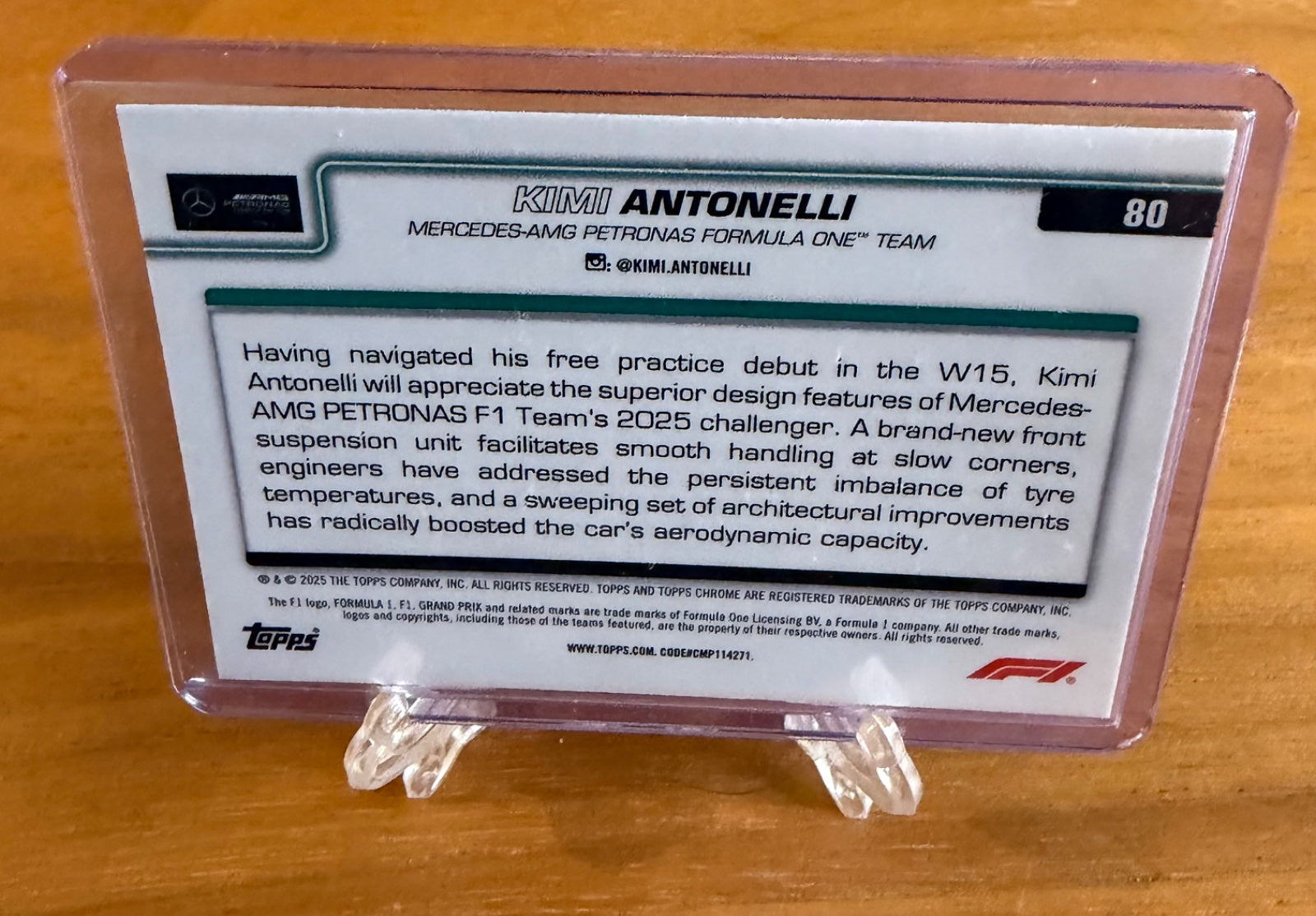 Kimi antonelli car RC Topps chrome f1