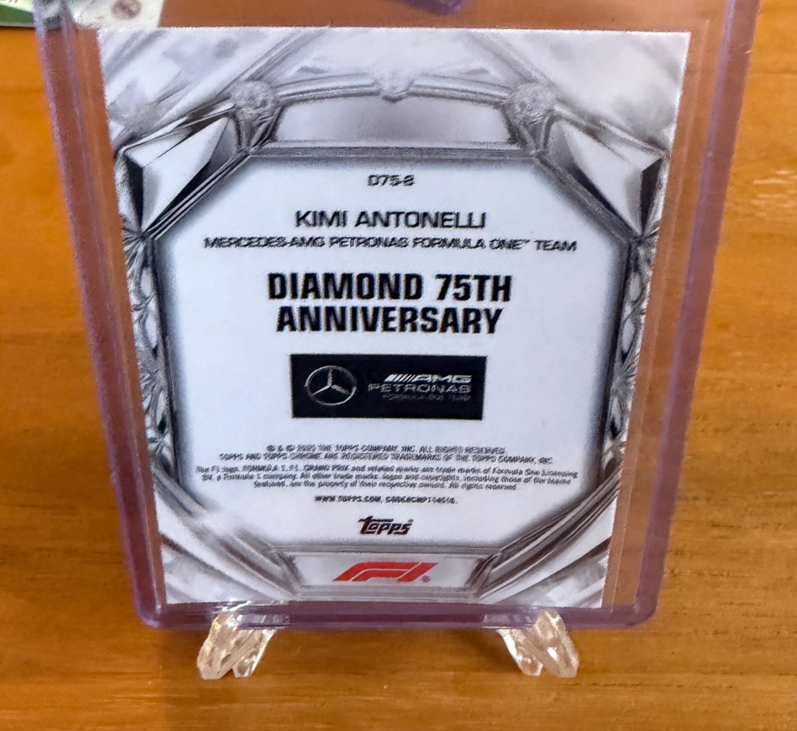 Topps chrome 75th edition DIAMOND RC KIMI ANTONELLI!
