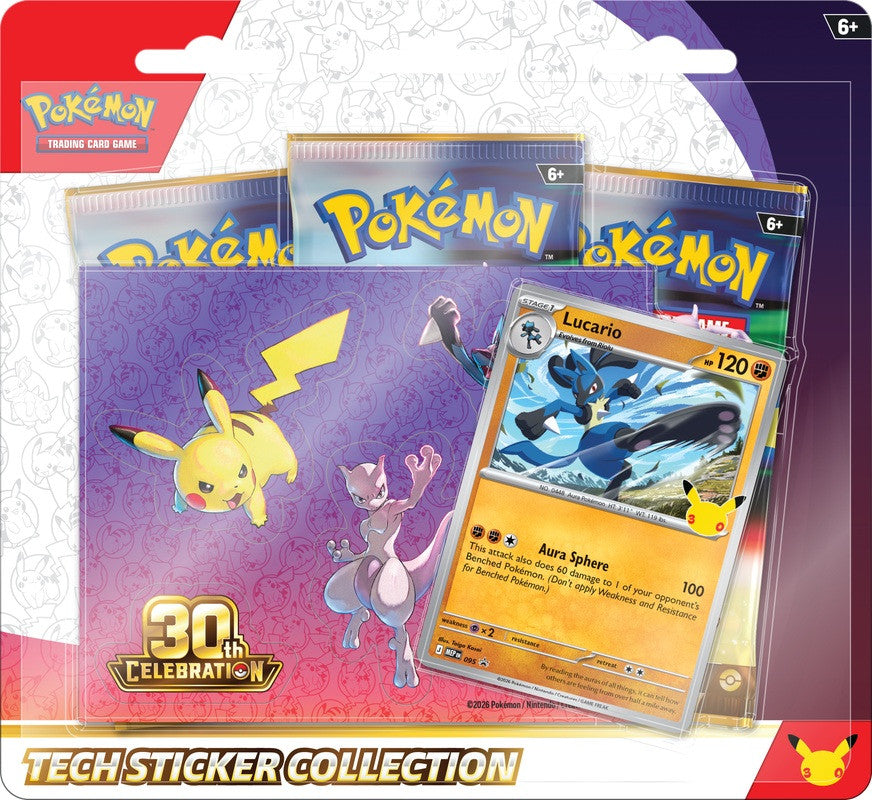 (PRE ORDER) 30th Celebration Tech Sticker Collection [Lucario] · Collection Box