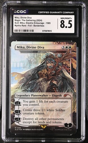 Miku, Divine Diva - Elspeth Tirel (Rainbow Foil) 1585 (Secret Lair Drop Series)
