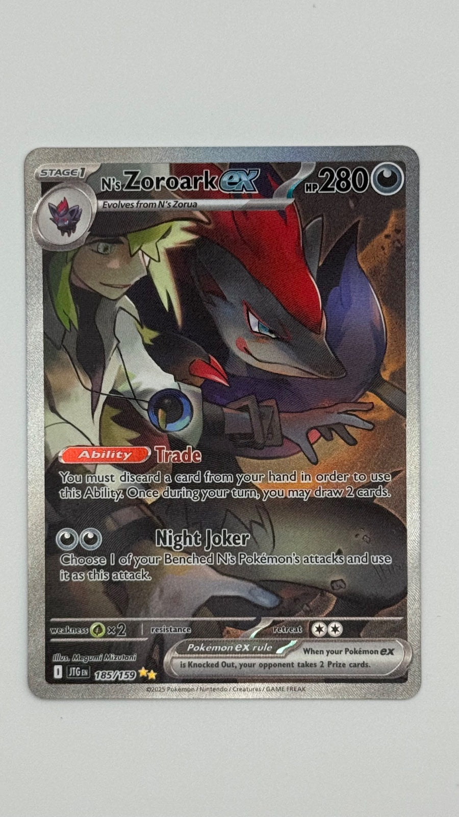 N's Zoroark ex 185/159 (Journey Together) SIR