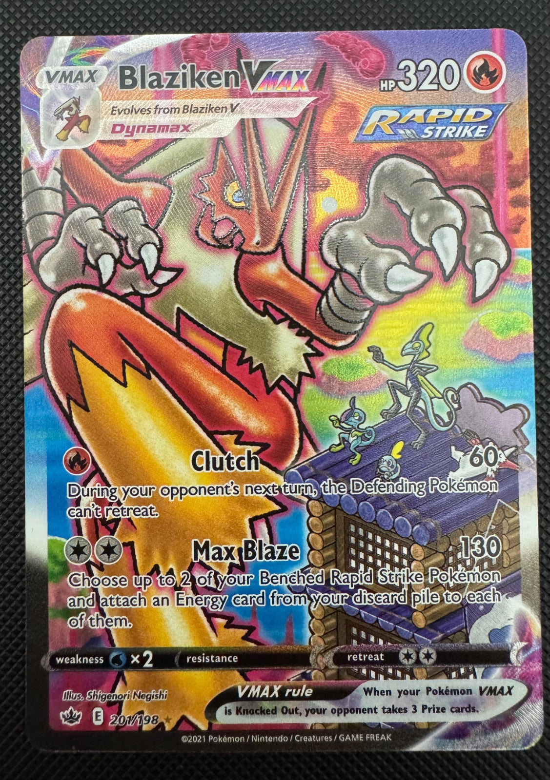 Blaziken VMAX (Alternate Art Secret) 201/198 (Chilling Reign)