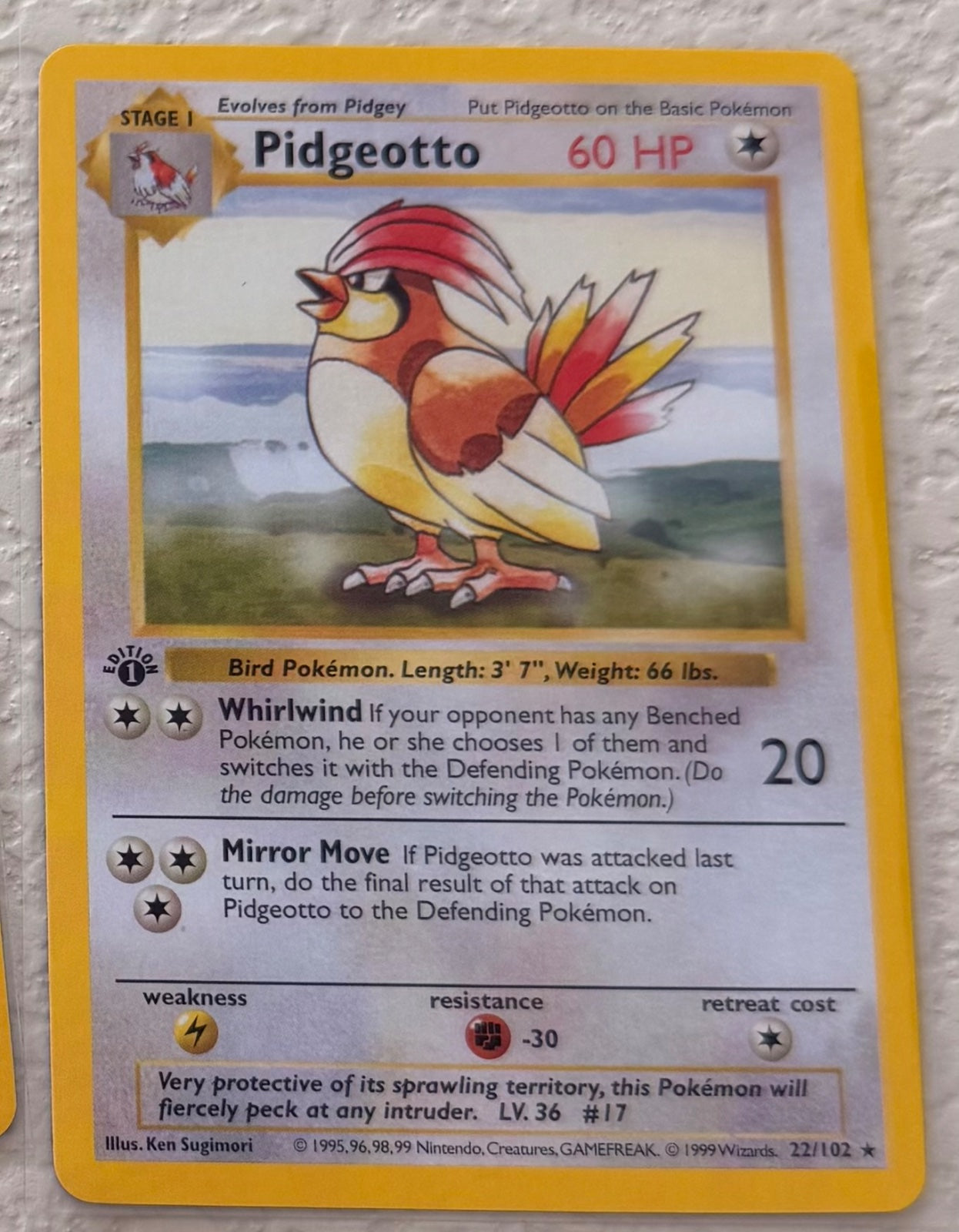 Pidgeotto 22 · 1st Edition (Base Set (1st Edition & Shadowless))