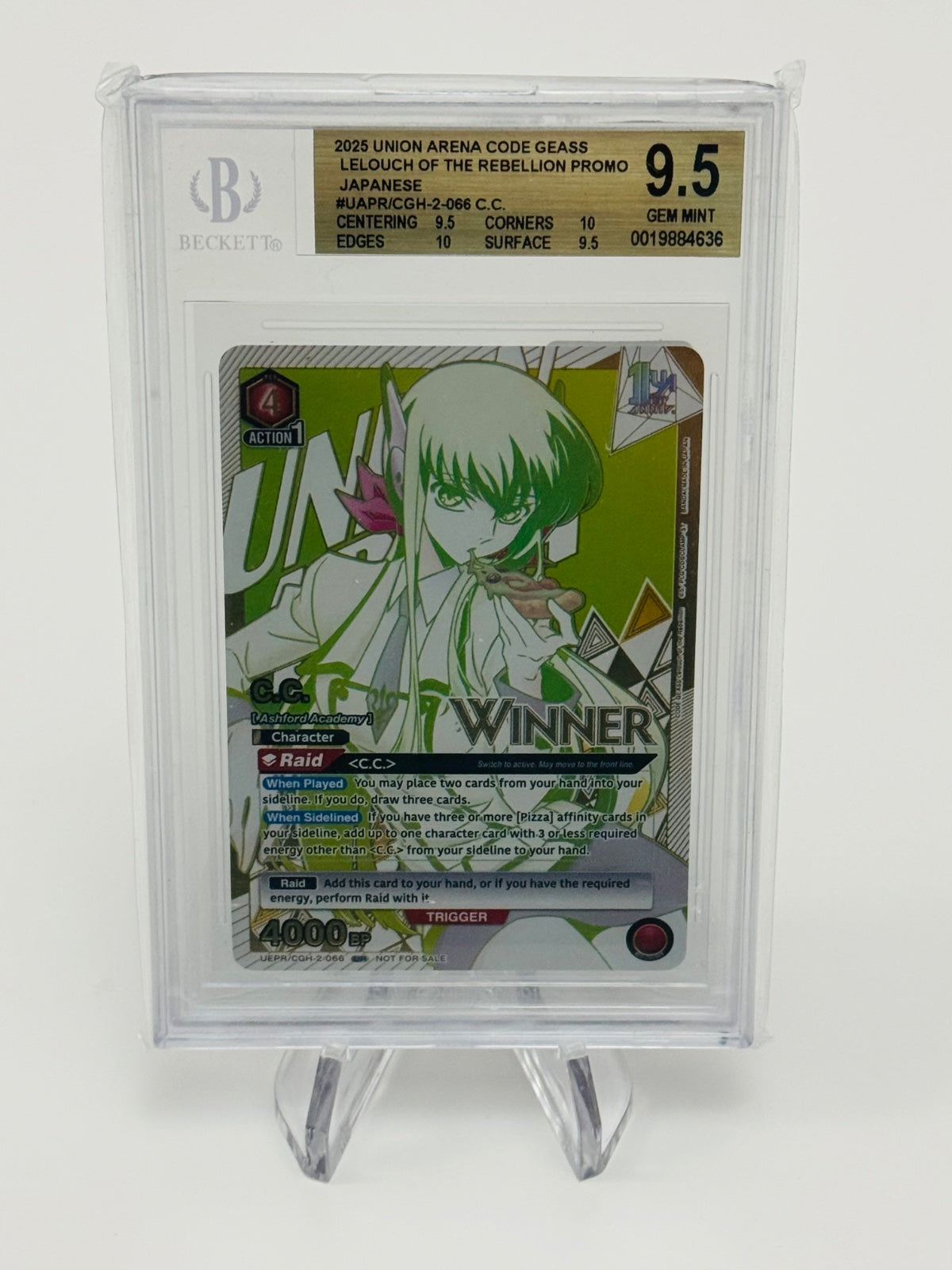 UNION ARENA CODE GEASS : C.C. WINNER - BGS 9.5