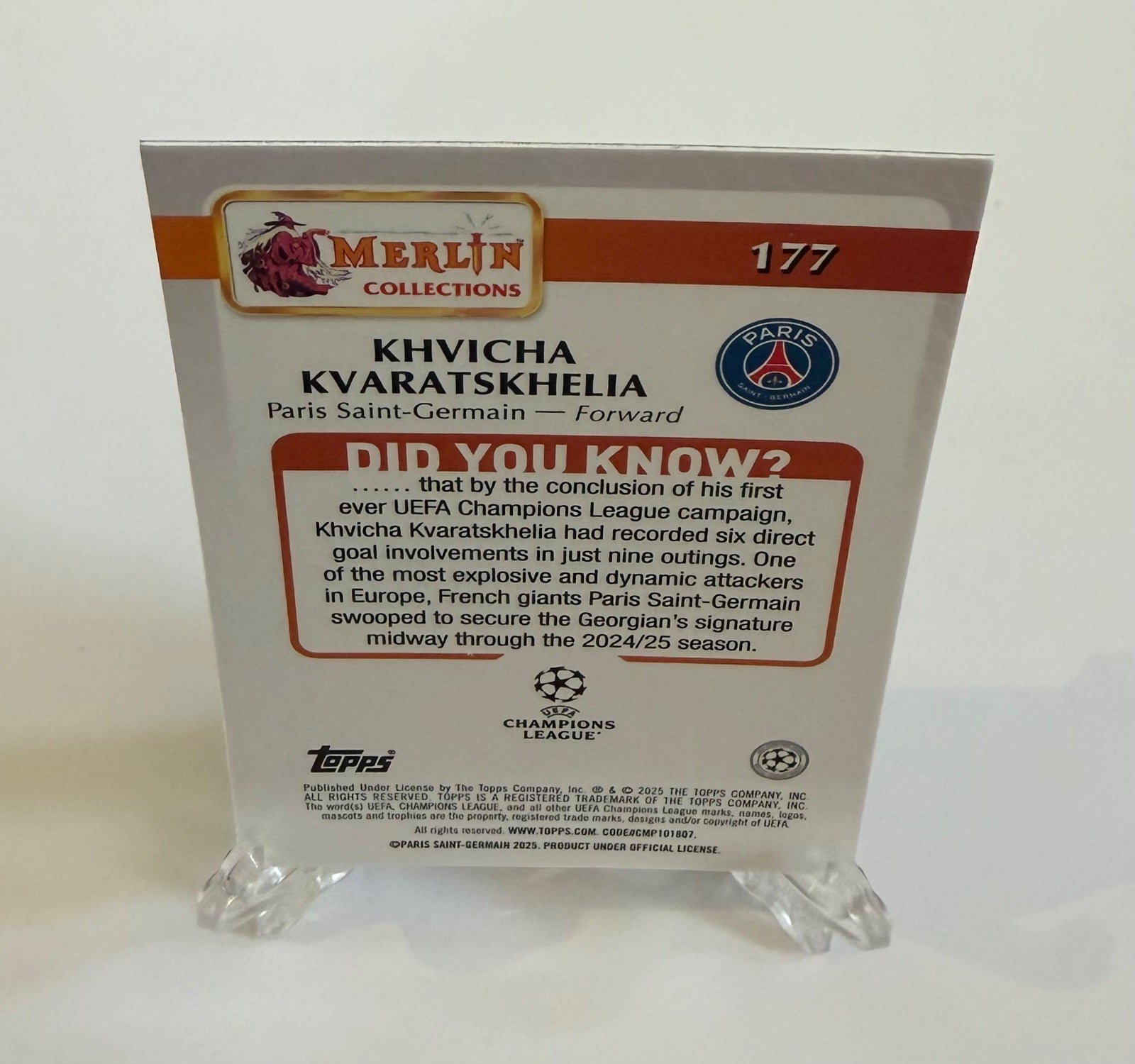 Kvarartskhelia Topps Merlin