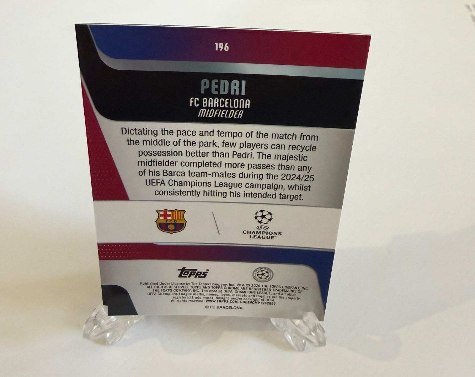 Topps Chrome UCC PEDRI