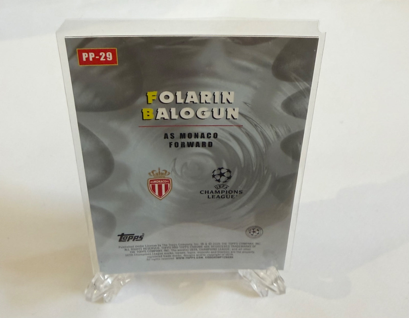 Folarin Balogun “ power players “ TOPPS CHROME UCC