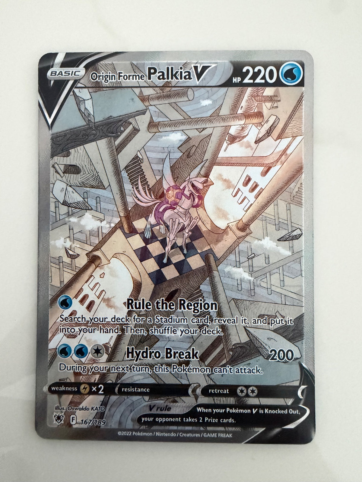 Origin Forme Palkia V (Alternate Full Art) 167/189 (Astral Radiance)