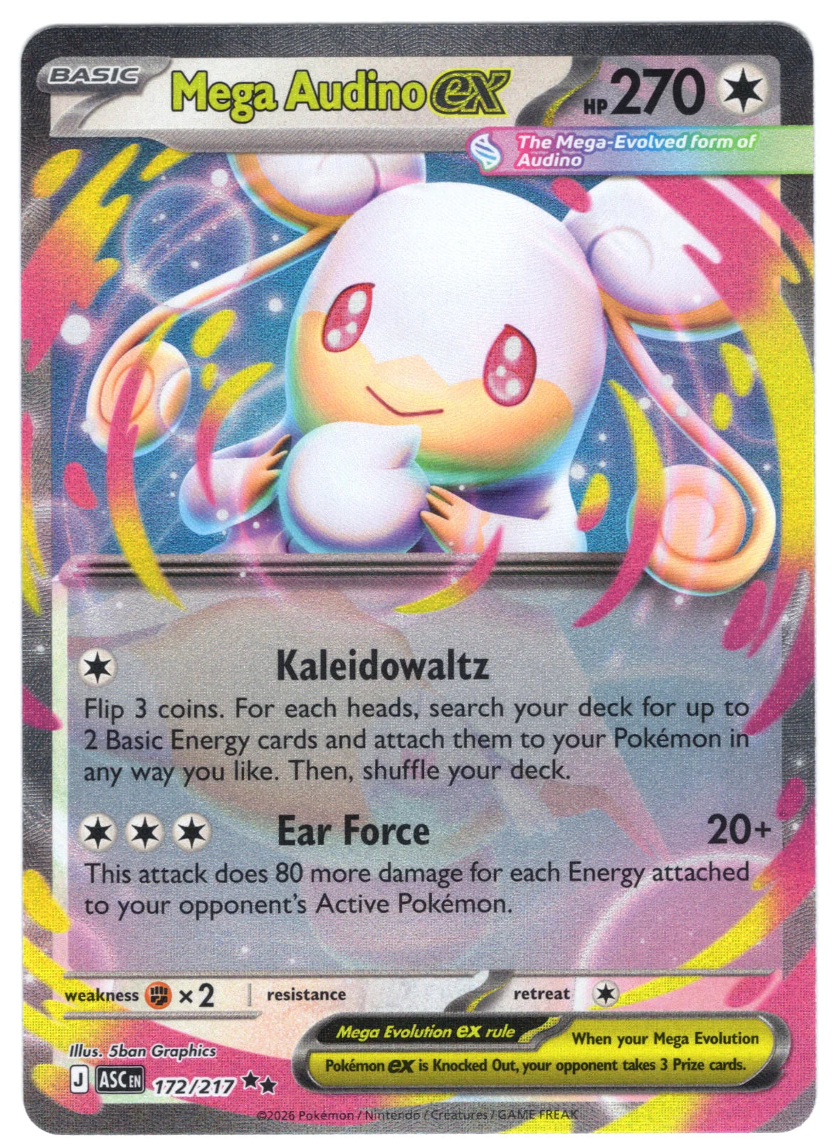 Mega Audino ex 172/217 (Ascended Heroes)