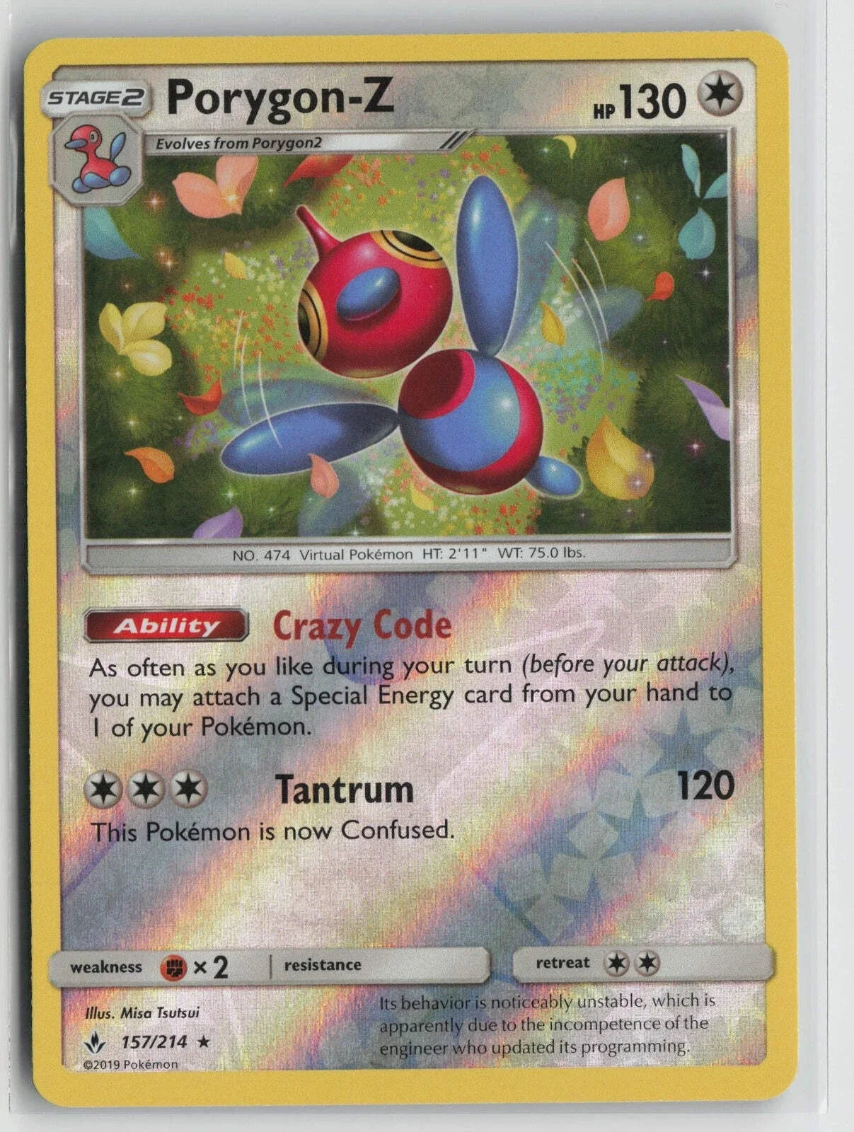 Porygon-Z 157 · Reverse Holofoil (Unbroken Bonds)
