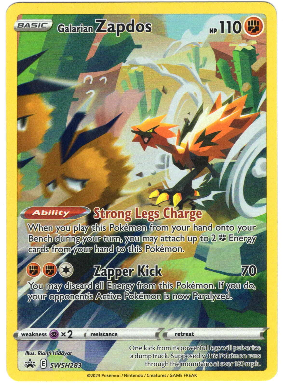 Galarian Zapdos SWSH283 (Sword & Shield Promo)