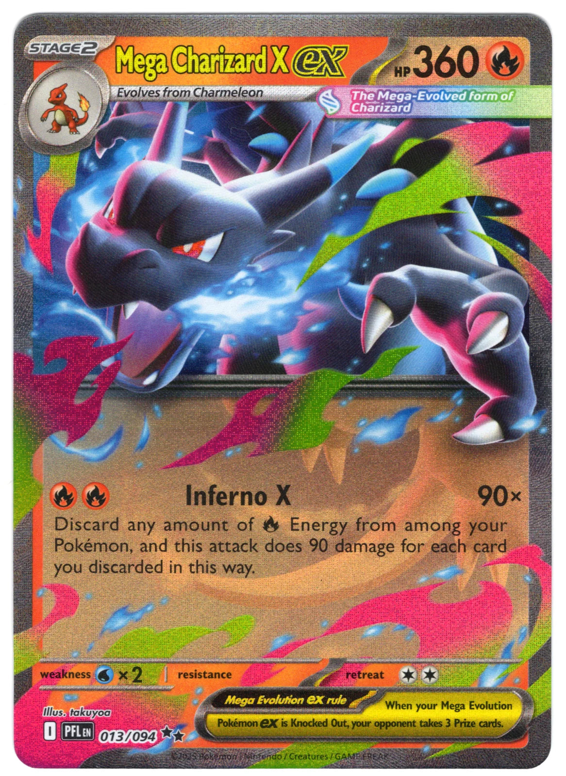 Mega Charizard X ex 013/094 (Phantasmal Flames)