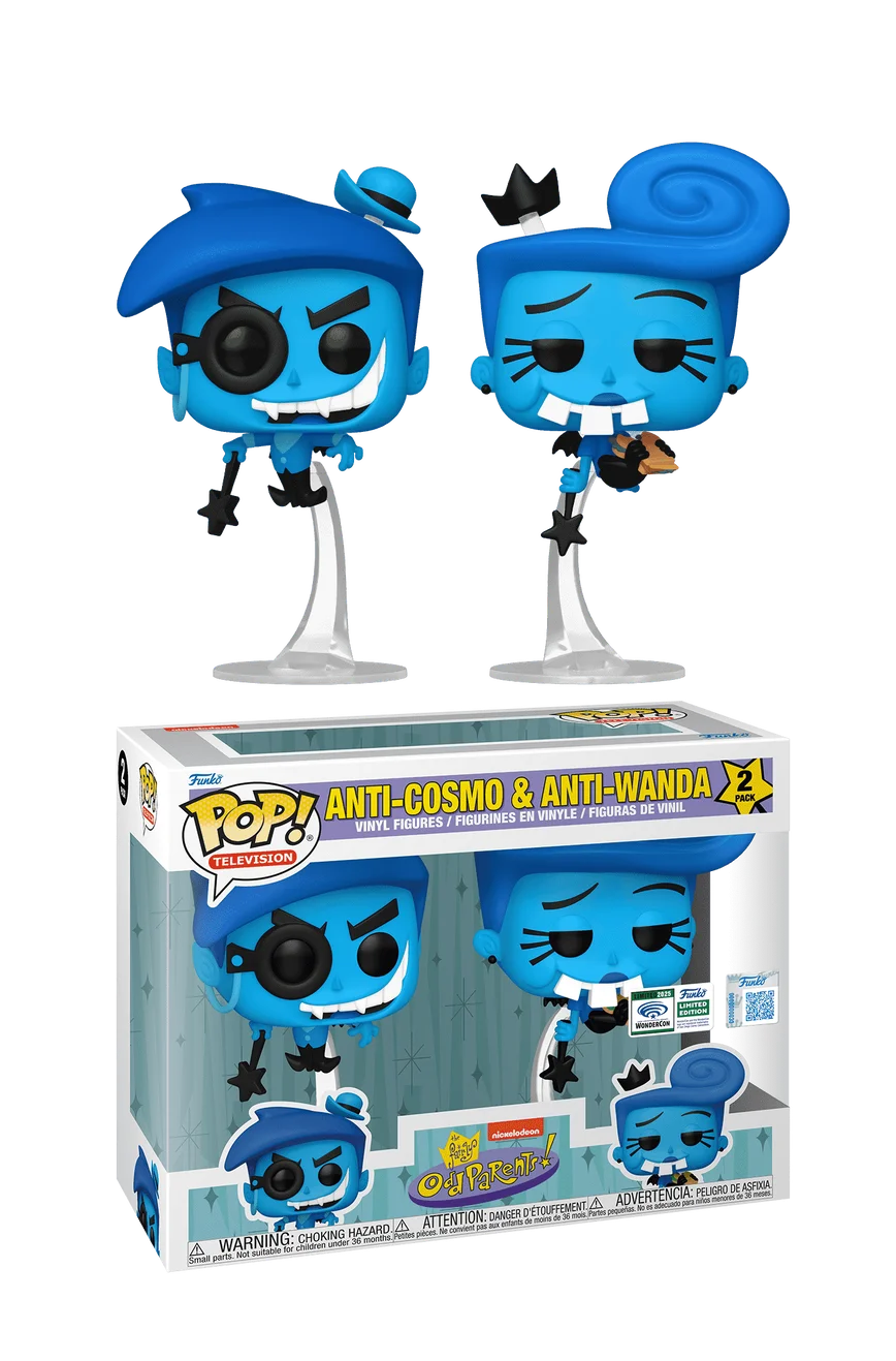 Funko Pop! Television: Fairly Odd Parents - Anti Cosmo And Anti Wanda - 2 Pack - Limited Edition 2025 Wonder Con