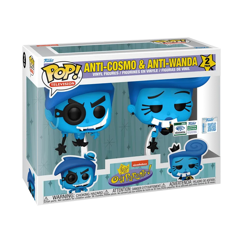 Funko Pop! Television: Fairly Odd Parents - Anti Cosmo And Anti Wanda - 2 Pack - Limited Edition 2025 Wonder Con
